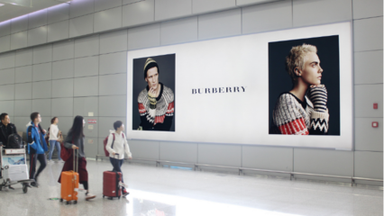 成都雙流國際機場登機牌燈箱數碼LED電子廣告牌